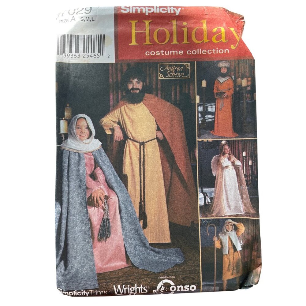 Simplicity 7029 Nativity Costume Sewing Pattern Size Adult S-L Cosplay UNCUT